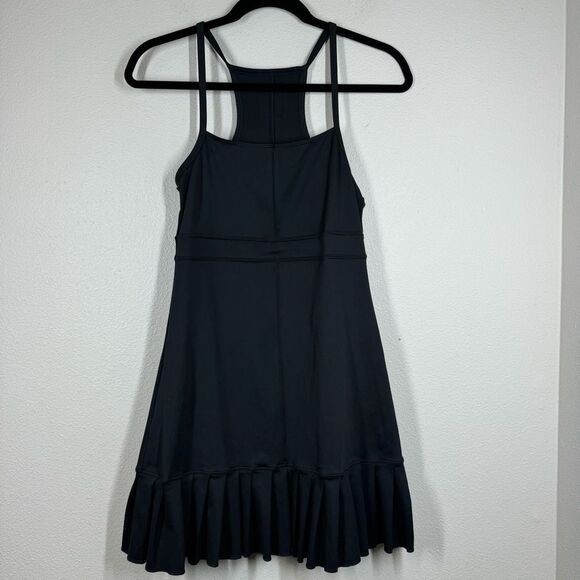 Frankie’s Bikinis Active Swift Tennis Dress Black Pleated Women’s Medium - Picture 1 of 8